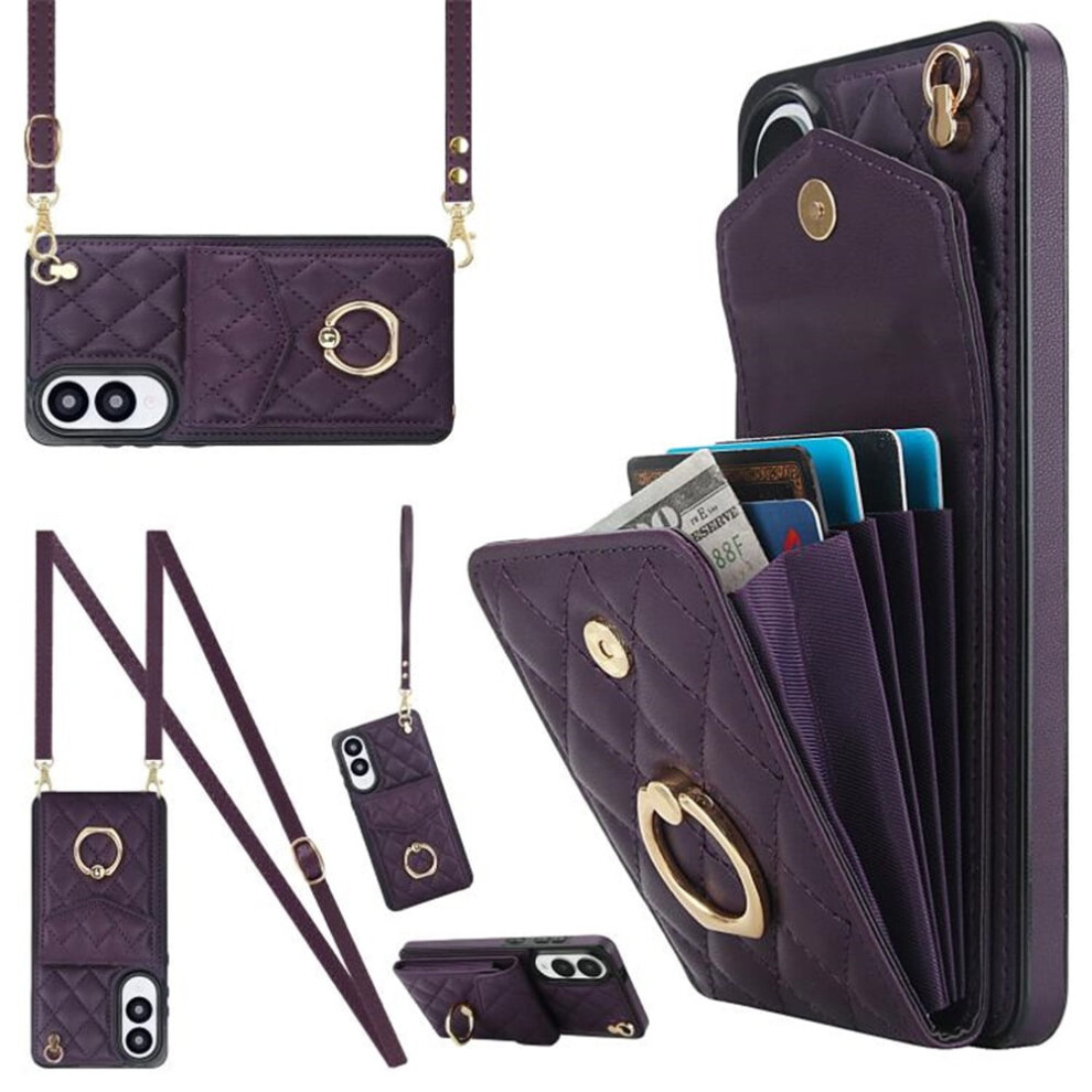 Premium Pu Leather Wallet Case For Samsung Galaxy S25 Edge 5G – Rfid Shielding, Adjustable Ring, Detachable Crossbody & Wrist Strap 9482726206590