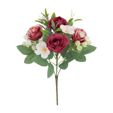 Arranjo de rosas artificiais para exterior em promoção – Simboliza "Amor e Apreciação que Nunca Morrem", perfeito para aniversários,
