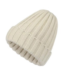 Willtoo damesmuts van wolmix, gebreide wintermuts, effen kleur, casual, zacht en warm, kabelmuts, beige