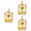 3Pcs Tiny Golden Birdcage Mini House Accessory Simulation Decor 10