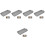 5Pcs Durable Grey Baking Trays for Oven Storage Reusable Kitchen Set 3