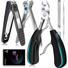 Uñas postizas TIFOR para adultos mayores con uñas gruesas, Uñas postizas TIFOR para adultos con mango largo, Kit de uñas postizas TIFOR de alta
