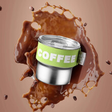 Tazza termica da viaggio antigoccia da 400 ml con coperchio, thermos riutilizzabile per bevande calde e fredde – Compatibile con i portabicchieri