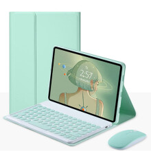 Toetsenbordhoes met muis, compatibel met Xiaomi RedMi Pad 10.61 inch (2022), foliohoes met magnetisch afneembaar draadloos toetsenbord