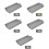 5Pcs Durable Grey Baking Trays for Oven Storage Reusable Kitchen Set 6