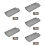 5Pcs Durable Grey Baking Trays for Oven Storage Reusable Kitchen Set 9