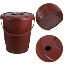 Seau à marc de thé avec couvercle 5L - Seau de récupération du marc de thé - Corbeille à déchets - Conteneur à ordures - Poubelle à marc de