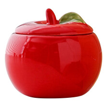 Compatible with Apple Shaped Ceramic Container 1Set for Aromatic Candles and Tea Storage.0x8.0x8.0in