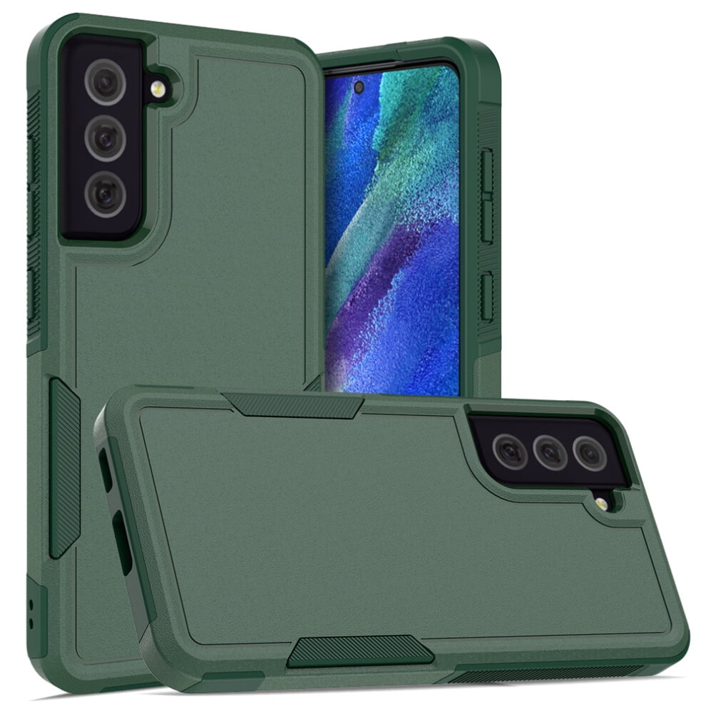 Defender Case For Compatible With Samsung Galaxy S21 Fe 5G Â Heavy Duty, Dustproof, Shockproof, Non-Slip Rugged Cover In Green 9193271169161