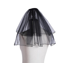 Black Halloween Veil for Masquerade Party Wedding Bridal Veil Themed Gatherings Costume Veil Accessories