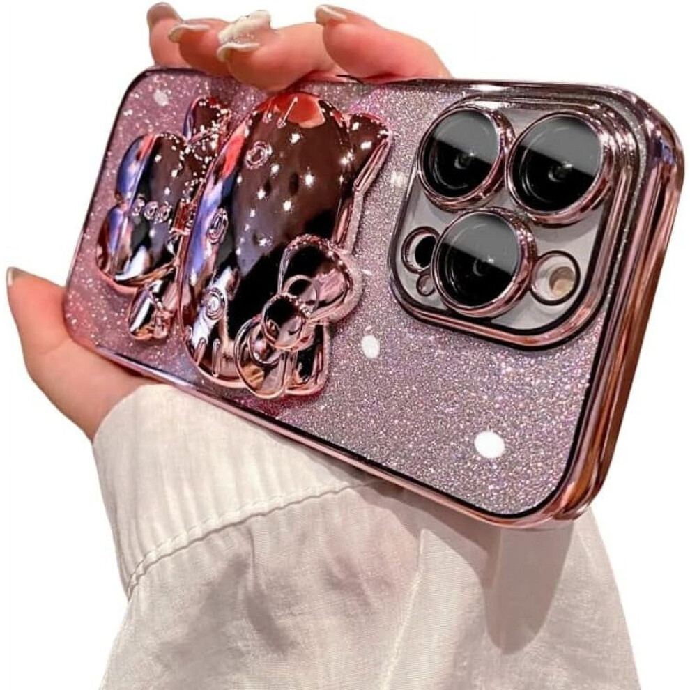 Glitter Cat Stand Phone Case For Iphone 15Â7 Pink 975221374653