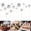 Lot de 3 décorations de gâteau argentées à effet miroir disco 1