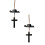 Cowboy Hat Cross Car Charm Black 2 Pack 1