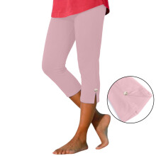 Women's Capri Leggings Pink Knee-Length Workout Compression