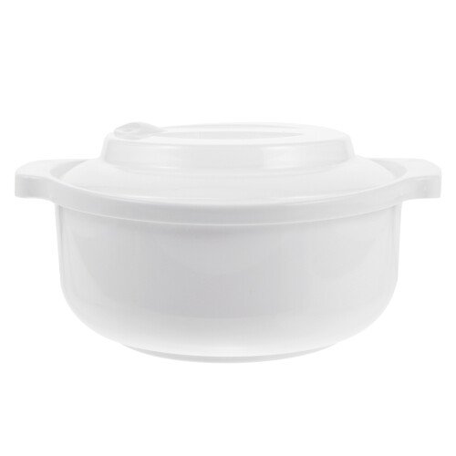 2Pcs White Household Bowls Microwaveable and Easy Clean 1