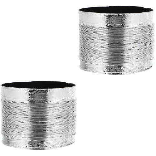 2Pcs Kitchen Exhaust Hose Aluminum Foil Double-Layer Telescopic Vent 2
