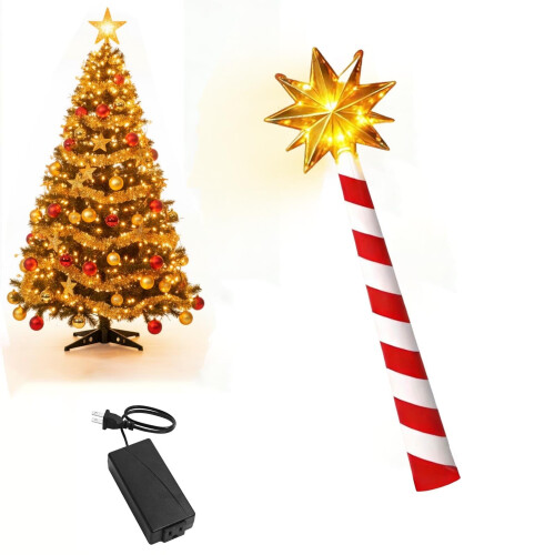 Χειριστήριο με ραβδί Voice Star Red Magic Christmas Light, ασύρματο τηλεχειριστήριο μουσικής για
