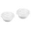 2Pcs White Household Bowls Microwaveable and Easy Clean 5
