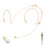 Double Earhook Headset Mic Headworn Microphone for compatible with Sennheiser Wireless Beige 1