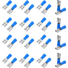 100Pcs Speaker Spade Connectors Wire Terminal PVC Insulated Crimp Terminals