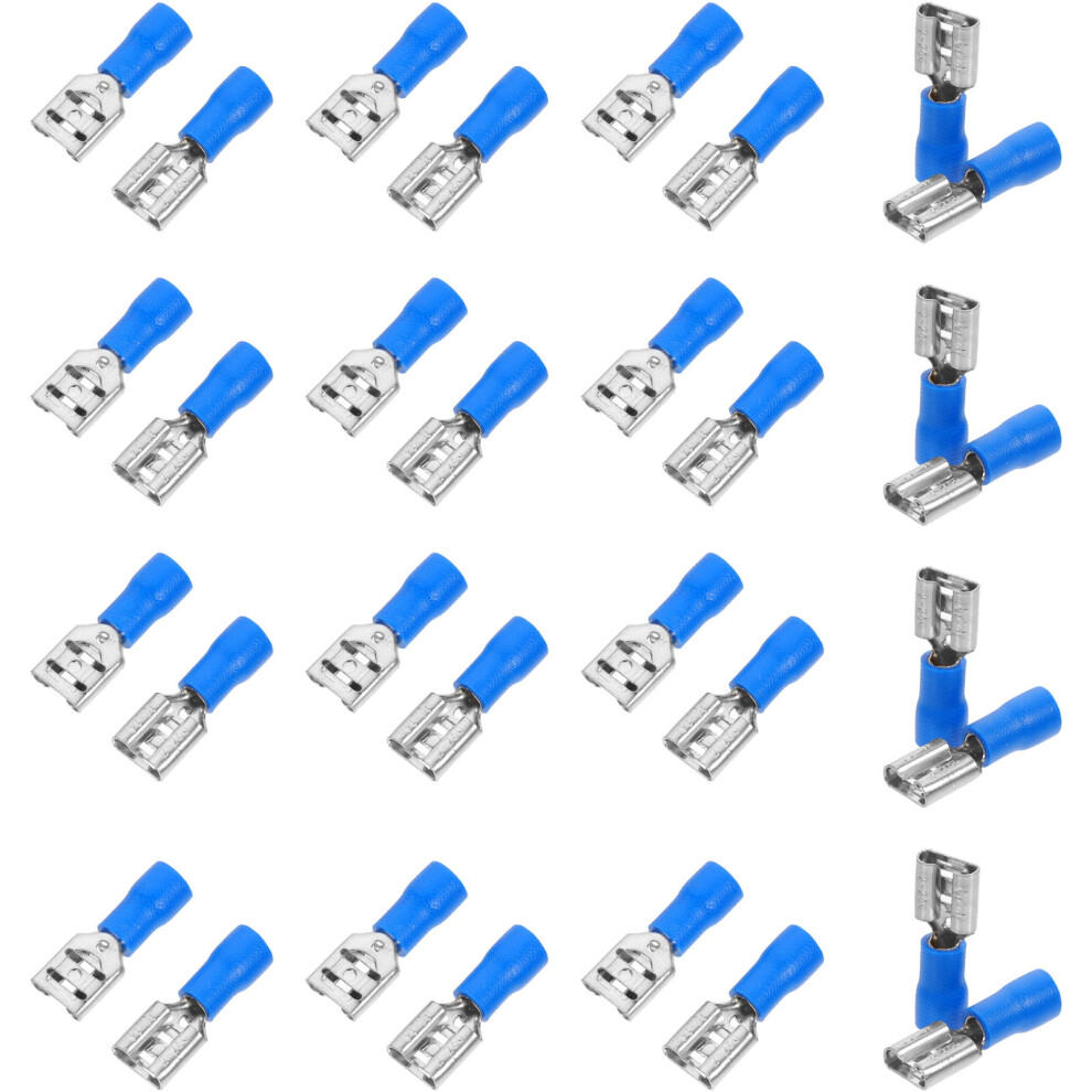 100Pcs Speaker Spade Connectors Wire Terminal Pvc Insulated Crimp Terminals 9152228661882