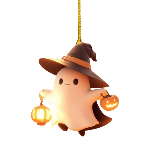 Μενταγιόν αυτοκινήτου για το Halloween, καπέλο μάγισσας, στολίδι αυτοκινήτου,