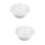 2Pcs White Household Bowls Microwaveable and Easy Clean 7