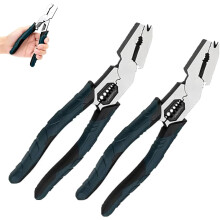 Industrial Multi-Function Pliers w/ Nail Puller, Wire Cutter/Stripper/Crimper, Compound Leverage – for Home, Construction & DIY