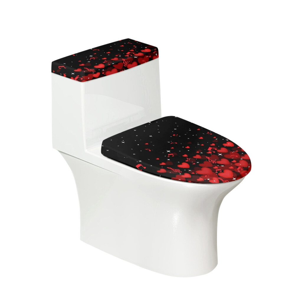 Polyester Toilet Lid Cover With Elastic Bottom For Home And 9066521640126