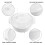2Pcs White Household Bowls Microwaveable and Easy Clean 10