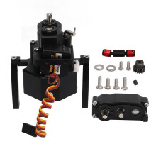 Set de modificări anodizate din aliaj de aluminiu, kit cutie de viteze Scx10Rc, piese de precizie prelucrate CNC, inclusiv upgrade transmisie LCD