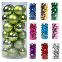 30mm Xmas Tree Ball Bauble Hanging Home Party Tree Ornament Decorated Ball for Christmas Decor (Light Green)