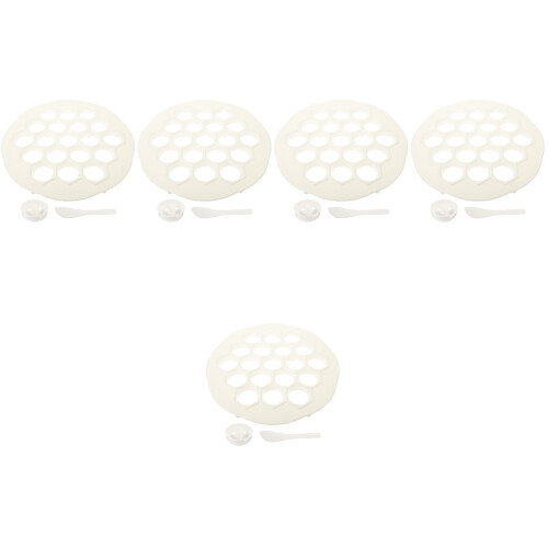 5Sets White Multi-Hole Dumpling Maker Press for Kitchen Household Use 2