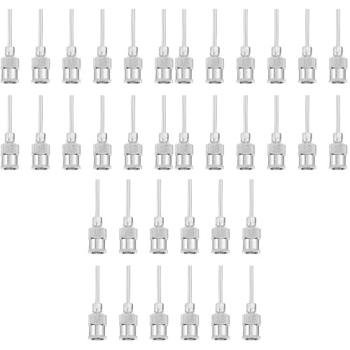 36Pcs Stainless Steel Dispensing Blunt Tip Needle Set Silver Durable 2