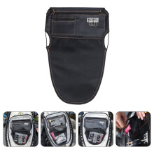 Black Motorcycle Saddle Bag with Large Storage, Tool Bag 11.8x9.4x5.3in, Single Piece