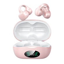 Kabellose Ohrclip-Kopfhörer mit Ohrbügel, offenes/In-Ear-Design, Bluetooth, Geräuschunterdrückung, geeignet für Sport und Laufen
