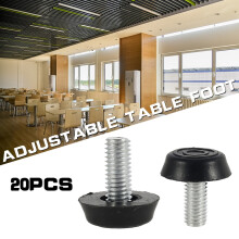 Gpoty 20-Pack Adjustable Leveling Feet (M8) – Non-Slip, Black Round Base, Compatible with Sofa/Chair/Table Leg
