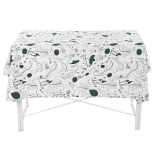 Polyester-Tischdecke für den Außenbereich, 140 x 140 cm, strapazierfähiges Tuch für den Innenbereich und Picknicks