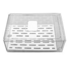 Innovative Refrigerator Storage Solutions, PET Material Storage Bins with Drainage, Stackable Refrigerator Organizers for Kitchens and Offices,