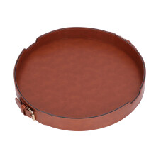 Modern Decorative Storage for Weddings Anniversaries Birthdays, Handle-equipped Round Tray, Desktop Organizer Valet Tray, Perfect for Cosmetics