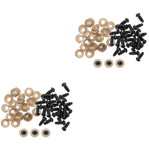 2Ensembles Yeux Plastique Noir Pour Jouets 1