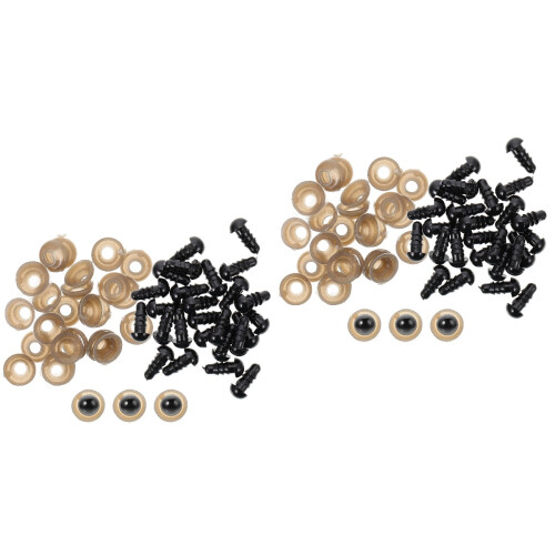 2Ensembles Yeux Plastique Noir Pour Jouets 2