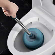 Toilet Plunger, Heavy Duty Bathroom Plunger, High Pressure Suction Cup for Clogged Toilet, Durable Rubber Design, Household Drain Cleaner