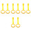 8Pcs Baby Pull Rings Yellow Plastic Nursery Cot Handles for Walking 4