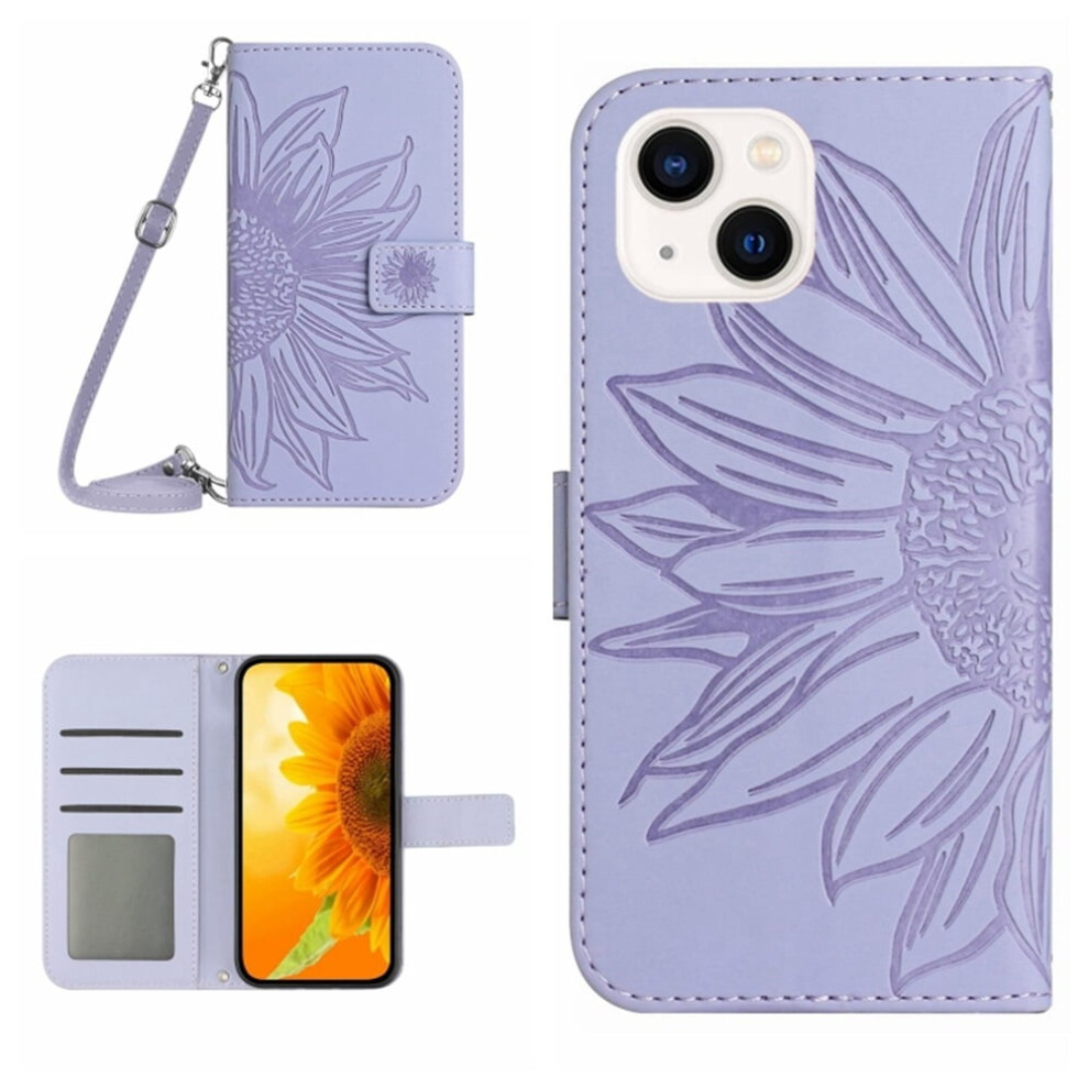 Pu Leather Flip Wallet Case For Iphone 15 Plus 6.7 Purple 9066521639670