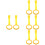 8Pcs Baby Pull Rings Yellow Plastic Nursery Cot Handles for Walking 7