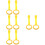 8Pcs Baby Pull Rings Yellow Plastic Nursery Cot Handles for Walking 8