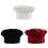 Chef Hat Adult Adjustable Elastic 3PCS White Red Black 1