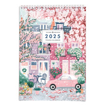 2025 Travel Journey Wall Calendar Runs from January 2025 to December 2025 Twin-Coil Binding Home Decoration Calendar