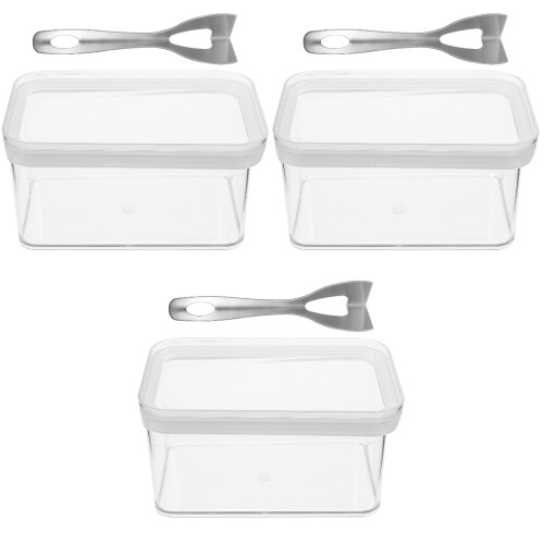 3Sets Reusable Dish with Lid and for Kitchen Storage 1